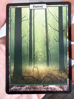 MTG - Full Art Forest (#140) - Unhinged - NM/LP - $1 Shipping - Image 1