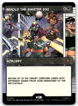 Behold the Sinister Six! (Borderless) 221 M Marvel's Spider-Man NM MTG - Image 1
