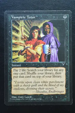 Magic The Gathering MTG VAMPIRIC TUTOR Visions MP Moderately Played - Image 1