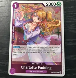 One Piece CCG Charlotte Pudding Legacy Of The Master R Foil Card OP12-071 NM - Image 1