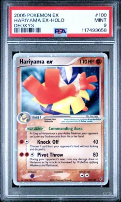 Pokemon Hariyama ex #100 Deoxys 2005 Psa 9 Mint Holo - Image 1