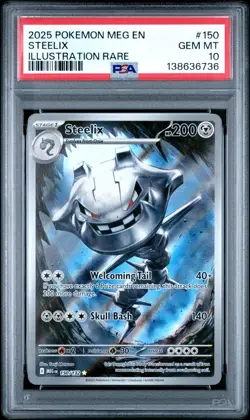 2025 Pokemon Mega Evolutions Steelix Illustration Rare PSA 10 Gem Mint #150 - Image 1