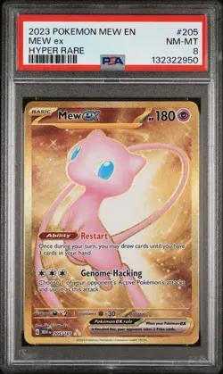 2023 Pokemon MEW EN MEW EX SV: 151 Hyper Rare 205/165 MINT PSA 8 TCG - Image 1