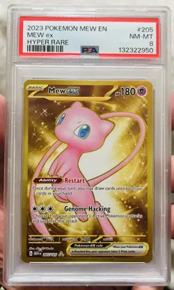 2023 Pokemon MEW EN MEW EX SV: 151 Hyper Rare 205/165 MINT PSA 8 TCG - Image 4