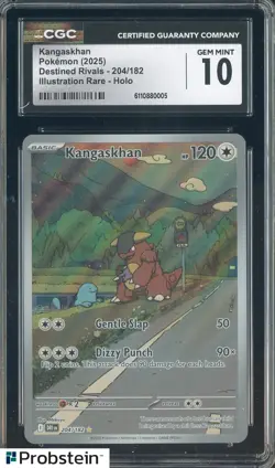 2025 Pokemon Destined Rivals #204/182 Kangaskhan IR Holo CGC 10 GEM MINT - Image 1