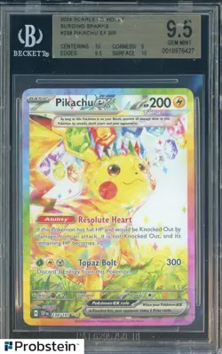 2024 Pokemon Scarlet & Violet Surging Sparks #238 Pikachu Ex SIR BGS 9.5 - Image 1