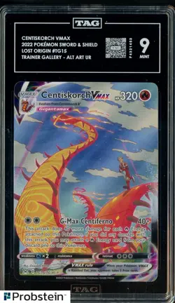 2022 Pokemon SWSH Lost Origin TG15 Centiskorch Vmax Trainer Gallery TAG 9 MINT - Image 1