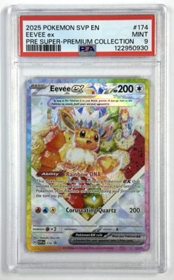 2025 Pokemon Scarlet & Violet Eevee ex Prismatic Evolutions Super Prem Col PSA 9 - Image 1