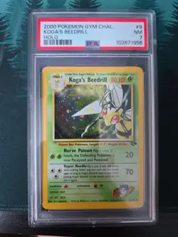 Pokemon TCG Koga's Beedrill #9/132 Gym Challenge (2000) Holo PSA 7 - Image 1