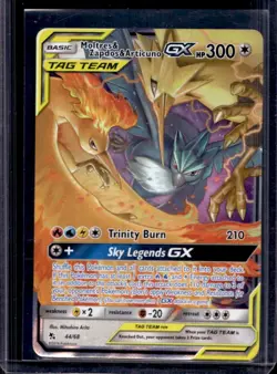 2019 Pokemon SM Hidden Fates Moltres & Zapdos Articuno Tag Team GX #44/68 - Image 1