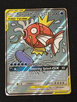 Magikarp & Wailord GX Pokemon Sun & Moon Tag Team Team Up 161/181 LP++ - Image 1