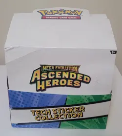 LOT (12) 3 PACK Pokemon Mega Evolution Ascended Heroes Tech Sticker Collection - Image 2