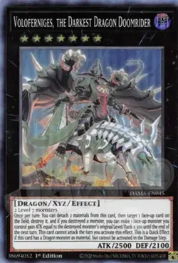 Yugioh - Voloferniges the Darkest Dragon Dragon - 1st Super Rare NM - Free Holo - Image 1