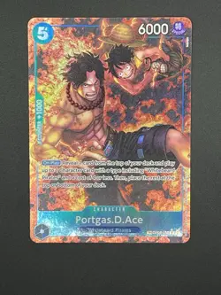 Portgas D. Ace One Piece OP08-052 TR Treasure Rare Alternative Art - Image 1