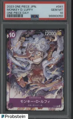 2023 One Piece Japanese One Piece Day #041 Monkey D. Luffy PSA 10 GEM MINT - Image 1