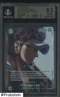 2023 One Piece Kingdoms of Interigue OP01047 Trafalgar Law Alt Art SP BGS 9.5 - Image 1