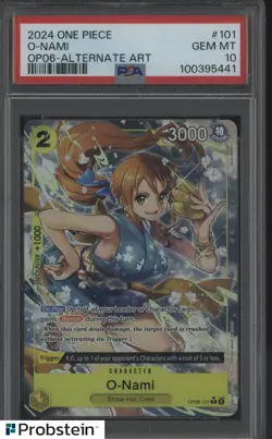 2024 One Piece OP06-Alternate Art #101 O-Nami PSA 10 GEM MINT - Image 1
