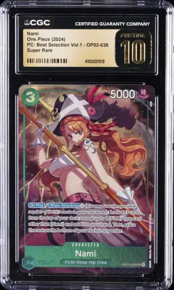2024 ONE PIECE PC: BEST SELECTION VOL. 1 SUPER RARE NAMI CGC 10 PRISTINE - Image 1