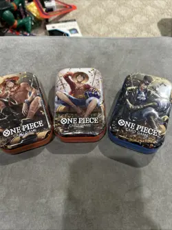 ONE PIECE - TIN PACK SET VOL. 2 (TS-02, OP13), 3 Tins, 6 Total Pack, 3 Promos - Image 1