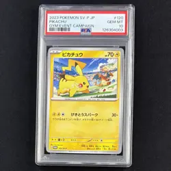 PSA 10 Pikachu 120/SV-P 2023 Gym Event Campaign Promo Japanese Pokemon Card GEM - Image 1