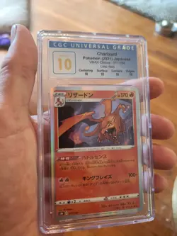CGC 10 PERFECT Pokemon Charizard Holo 017/184 Japanese VMAX Climax 2021 Card - Image 1