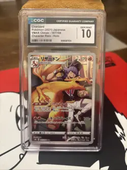 Pokemon TCG Charizard 2021 Japanese VMAX Climax 187/184 RareHolo CGC Gem Mint 10 - Image 1