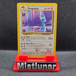 Dragonair Base Set RARE - 18/102 - LP Creased Vintage Pokemon TCG WOTC 1999 - Image 1
