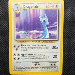 Dragonair Base Set RARE - 18/102 - LP Creased Vintage Pokemon TCG WOTC 1999 - Image 3