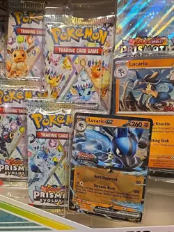 Lucario Tyranitar EX Prismatic Evolutions Pokemon Premium Collection SEALED Box - Image 5