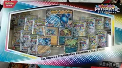 Pokemon TCG Prismatic Evolutions Lucario Ex Tyranitar Ex Premium Collection Box - Image 1