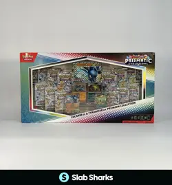 POKEMON PRISMATIC EVOLUTIONS LUCARIO TYRANITAR EX PREMIUM COLLECTION BOX - Image 1