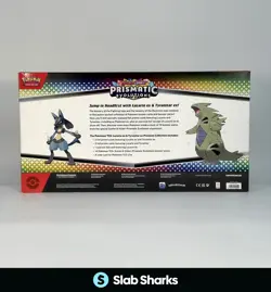 POKEMON PRISMATIC EVOLUTIONS LUCARIO TYRANITAR EX PREMIUM COLLECTION BOX - Image 2