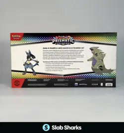 POKEMON PRISMATIC EVOLUTIONS LUCARIO TYRANITAR EX PREMIUM COLLECTION BOX - Image 2