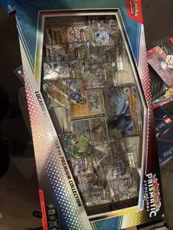 Pokemon TCG Prismatic Evolutions Lucario EX Tyranitar EX Premium Collection Box - Image 1