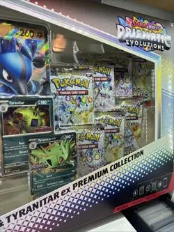 Prismatic Evolutions Lucario EX Tyranitar EX Premium Collection *NO BOX* Pokemon - Image 4