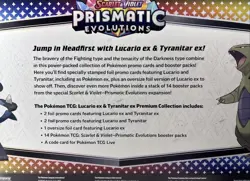 Prismatic Evolutions Lucario EX Tyranitar EX Premium Collection *NO BOX* Pokemon - Image 2