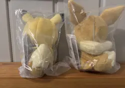 NEW (In Bag) Eevee And Pikachu Poncho Cape Poke Plush Pokemon Center Exclusives - Image 2