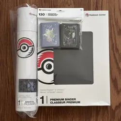 Pokemon Center Exclusive Celestial Espeon Umbreon Binder Playmat & Sleeves - Image 2