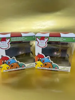 2x Pokemon Center Exclusive Funko Pokemon Holiday Pikachu and Eevee Sealed! Rare - Image 1