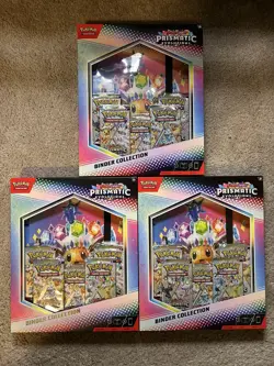 Pokemon TCG Prismatic Evolutions Binder Collection Box (Lot of 3) SEALED - Image 1