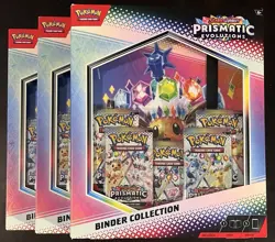 Pokemon TCG Prismatic Evolutions Binder Collection Box Lot Of 3 Sealed Brand New - Image 1
