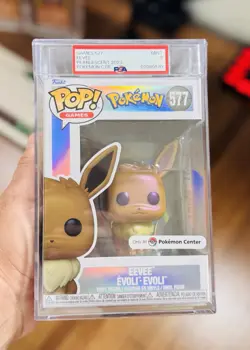 2023 Pokemon Games Pearlscent Pokemon Center Exclusive Eevee Funko Pop 577 PSA 9 - Image 1