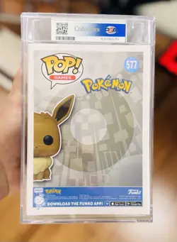 2023 Pokemon Games Pearlscent Pokemon Center Exclusive Eevee Funko Pop 577 PSA 9 - Image 2