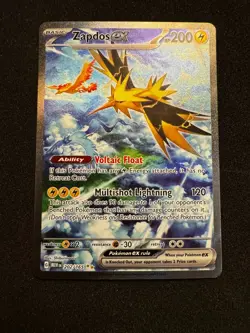 Pokemon TCG Zapdos EX Scarlet Violet 151 Special Illustration Rare Card 202/165 - Image 1