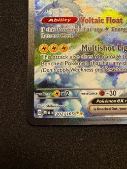 Pokemon TCG Zapdos EX Scarlet Violet 151 Special Illustration Rare Card 202/165 - Image 5