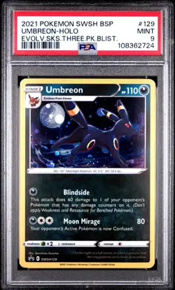 PSA 9 Umbreon SWSH129 SWSH: Sword & Shield Promo Cards Holo - Image 1