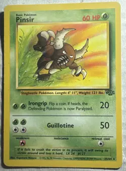 Pinsir 25/64 - Pokemon TCG Jungle Unlimited Rare Card WOTC MP - Image 1
