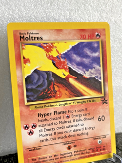 Moltres Promo 21 Pokemon Card WOTC Black Star Promo 2000 Vintage LP+ NM- - Image 2
