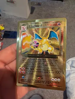 Gold Metal charizard promo (Celebrations Metal Card) 004/102 Holo - Image 2