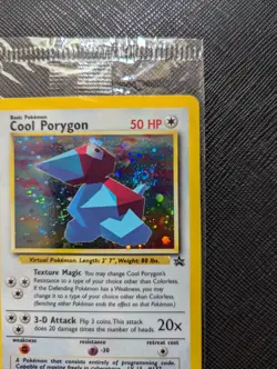 Pokemon TCG Cool Porygon #15 Black Star Promo Wotc Swirl Holo Sealed SWIRL - Image 2
